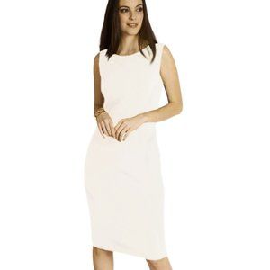 Code Vitesse - Ivory Sleeveless Body Con Jersey Dress